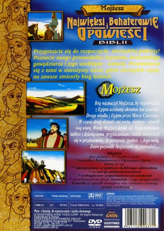 Najwięksi bohaterowie i opowieści Biblii: Mojżesz [DVD] (Biblia dla dzieci)