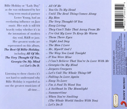 Billie Holiday: The Best Of  [CD]