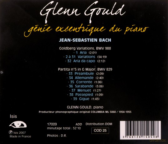 Johann Sebastian Bach: Glenn Gould [CD]