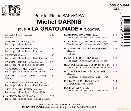 Michel Darnis Joue: La Gratounade [CD]