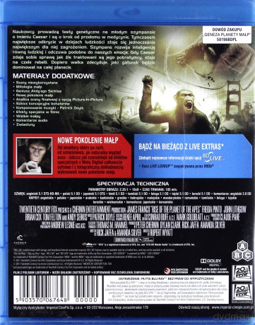 Geneza planety małp [Blu-Ray]