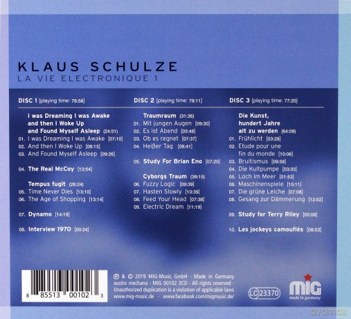 Klaus Schulze: La Vie Electronique Vol. 1 [3CD]