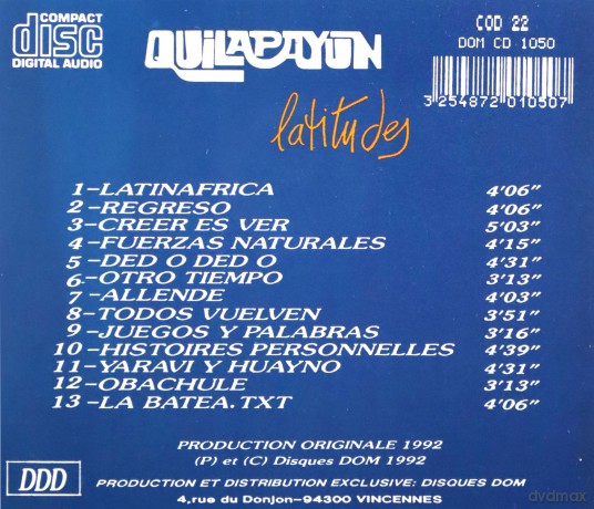 Quilapayun: Latitudes [CD]