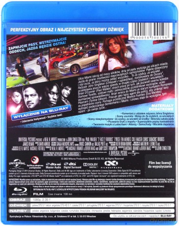 Szybcy i wściekli Quadrilogy: Szybcy i wściekli / Tokio Drift  / Za szybcy, za wściekli / Szybko i wściekle Pakiet [4Blu-Ray]