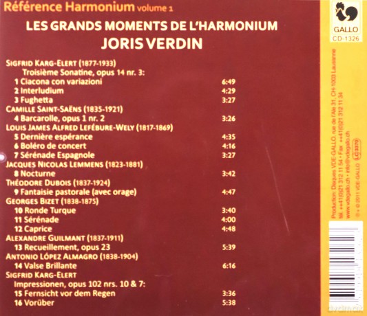 Joris Verdin: Les Grands Moments De L'Harmonium [CD]