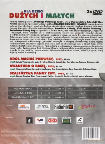Dla dzieci dużych i małych: Awantura o Basię / Król Maciuś I / Szaleństwa Panny Ewy [BOX] [3DVD]