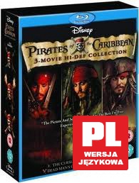 Piraci z Karaibów Trylogia: Klątwa czarnej perły / Skrzynia umarlaka / Na krańcu świata BOX [3Blu-Ray]