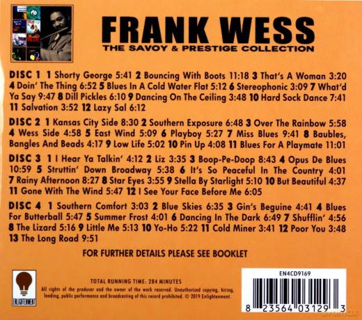 Frank Wess: The Savoy And Prestige Collection [4CD]