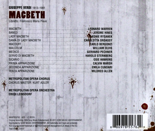 Erich Leinsdorf: Macbeth [2CD]