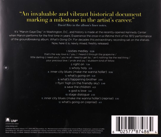 Marvin Gaye: What's Going On Live [CD]