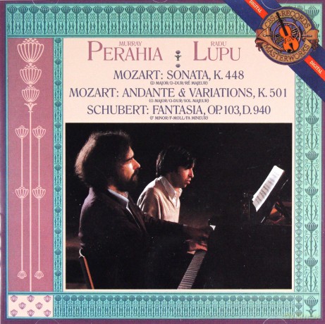 Murray Perahia: Mozart: Sonata in D Major for Two Pianos, K. 448; Schubert: Fantasia in F minor for Piano [CD]