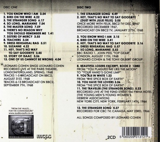 Leonard Cohen: You Know Who I Am [2CD]