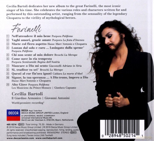 Cecilia Bartoli: Farinelli (Hardcover) [CD]