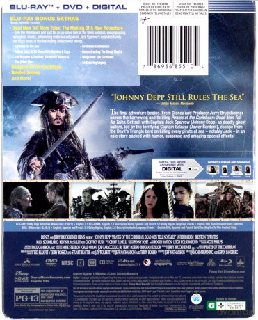 Pirates of the Caribbean: Dead Men Tell No Tales (Piraci z Karaibów: Zemsta Salazara) (steelbook) [Blu-Ray]+[DVD]