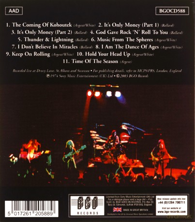 Argent: Encore (Remastered) [CD]
