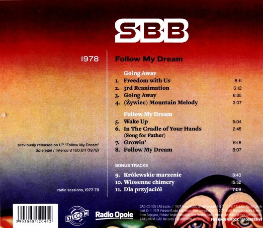 SBB: Follow My Dream [CD]