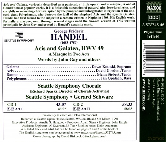 Kotoskigordonsiebert: Handelacis And Galatea [2CD]