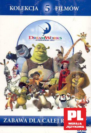 Kolekcja Dreamworks: Rybki z ferajny / Shrek / Madagaskar / Skok przez płot / Mrówka Z [BOX] [5DVD]