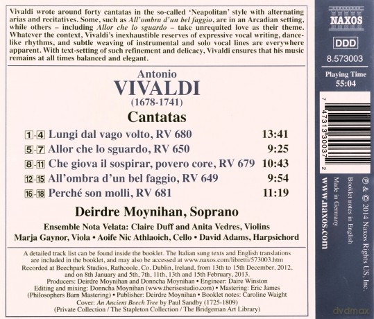 Deirdre Moynihanadams: Vivaldicantatas [CD]