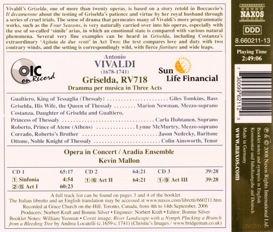 Aradia Ensemblemallon: Vivaldi Griselda [CD]