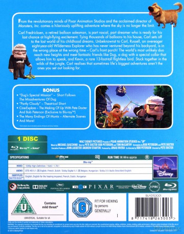 Up (Odlot) (Disney) [Blu-Ray]