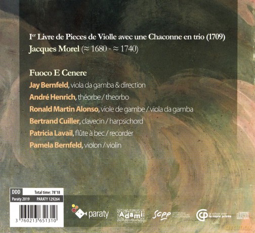 Morel: Pieces De Violle Fuoco E Cenere Bernfeld (digipack) [CD]