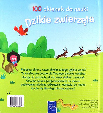 100 okienek do nauki. Dzikie Zwierzęta [KSIĄŻKA]