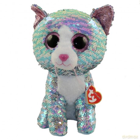 Beanie Boos - Cekinowy Niebieski Kotek 24 cm