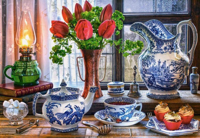CASTORLAND 1500 el. Still Life with Tulips [PUZZLE]