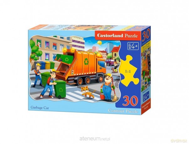 CASTORLAND 30 el. Śmieciarka / Garbage Car [PUZZLE]