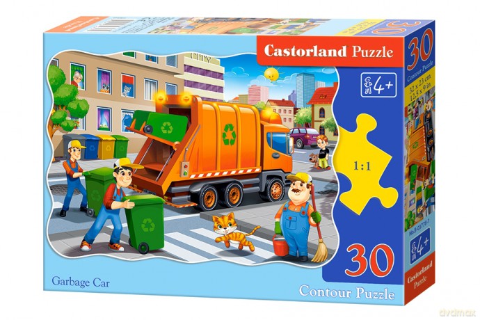 CASTORLAND 30 el. Śmieciarka / Garbage Car [PUZZLE]
