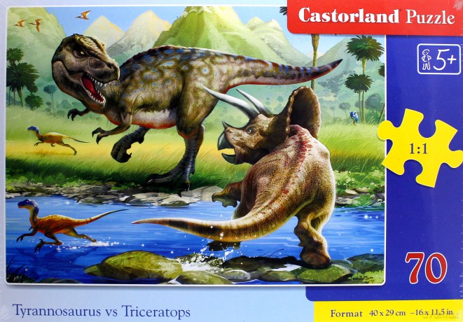 CASTORLAND 70 el. Tyrannosaurus vs Triceratops [PUZZLE]