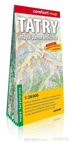 Comfort! map Tatry. Mapa panoramiczna 1:28 000