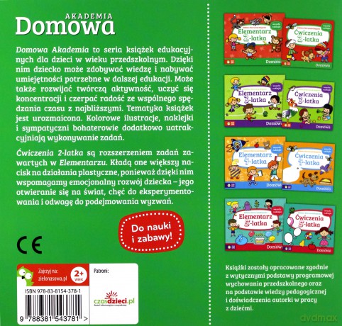 Domowa Akademia. Ćwiczenia 2-latka - Elżbieta Pietruczuk-Bogucka, Wojciech Stachyra [KSIĄŻKA]