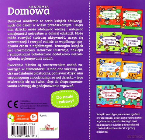 Domowa Akademia. Ćwiczenia 3-latka - Elżbieta Pietruczuk-Bogucka, Wojciech Stachyra [KSIĄŻKA]