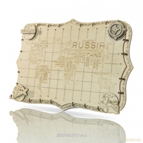 Drewniane puzzle 3D Ekspedycyjna mapa Świata 2 [PUZZLE]