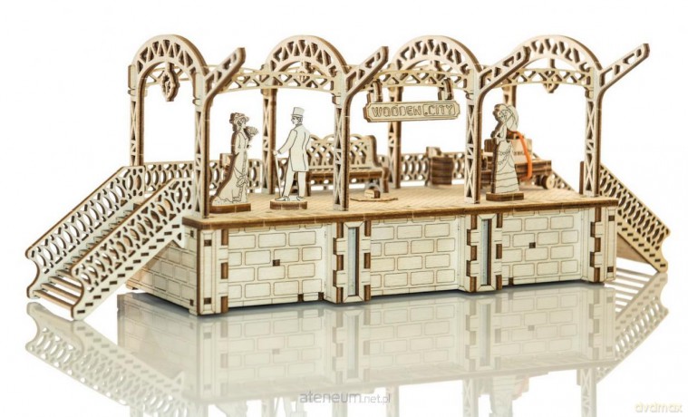 Drewniane puzzle 3D Stacja kolejowa [PUZZLE]