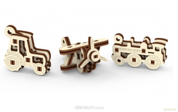 Drewniane puzzle 3D Transport [PUZZLE]