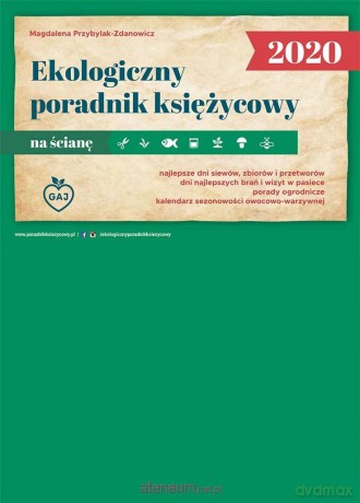Ekologiczny Poradnik Księżycowy 2020 na ścianę