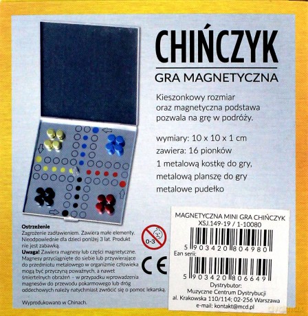 Gra magnetyczna - Chińczyk [GRA PLANSZOWA]
