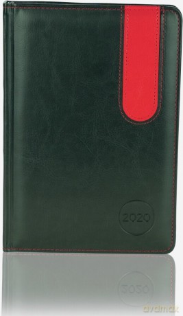 Kalendarz 2020 A5 Elegance grafit/czerwony [KALENDARZ]
