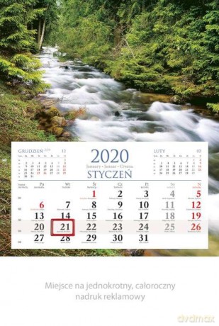 Kalendarz 2020 Jednodzielny Strumień KM02 [KALENDARZ]