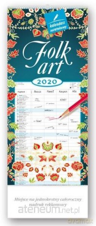 Kalendarz 2020 Notatnikowy Folk art WN4 [KALENDARZ]