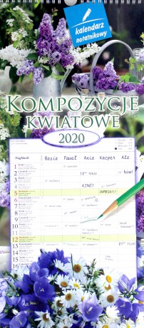 Kalendarz 2020 Notatnikowy Kompozycje Kwiatowe WN3 [KALENDARZ]