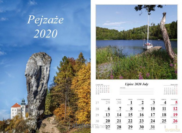 Kalendarz 2020 Pejzaże 13 planszowy [KALENDARZ]