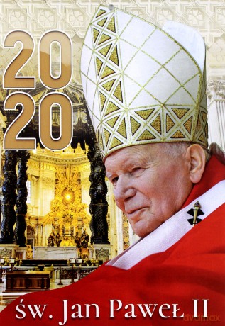 Kalendarz 2020 Ścienny św. Jan Paweł II ekonomiczny [KALENDARZ]