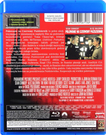 Polowanie na Czerwony Październik (wydanie specjalne) [Blu-Ray]