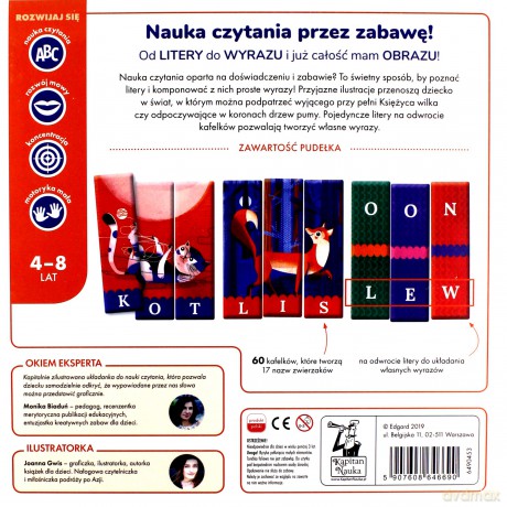 Kapitan Nauka. Czytam i układam słowa. Układanka..
