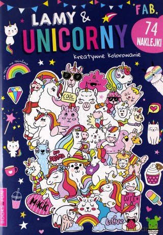 Kreatywne kolorowanie Lama and Unicorny [KSIĄŻKA]