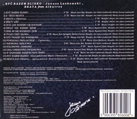 Janusz Laskowski: Być razem blisko [CD]